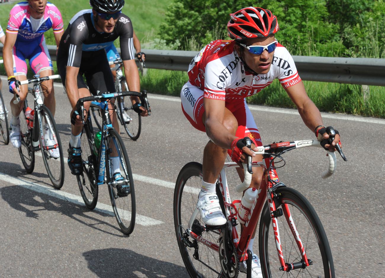 Leonardo Duque escape, Giro d'Italia 2010, stage 17