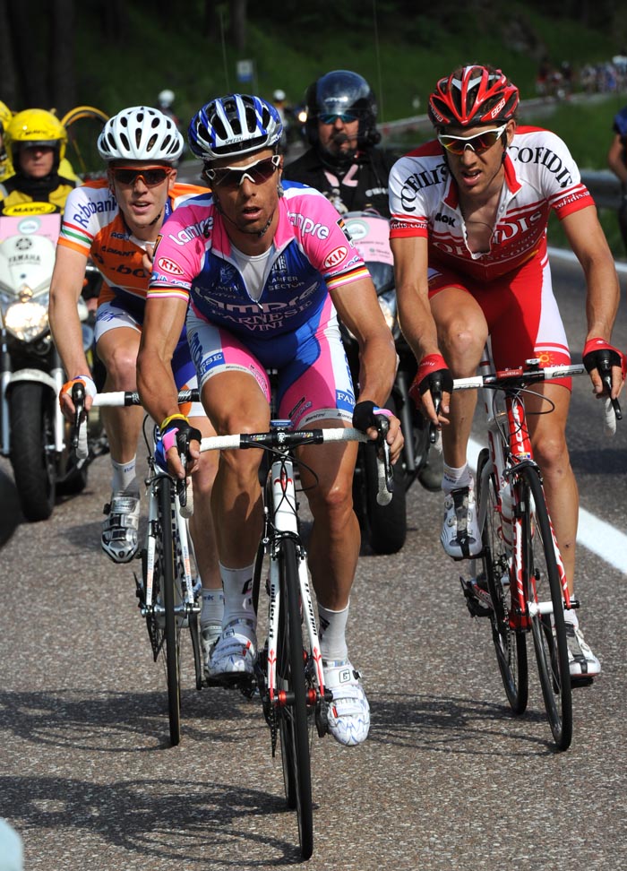 Danilo Hondo and Damien Monier escape, Giro d'Italia 2010, stage 17