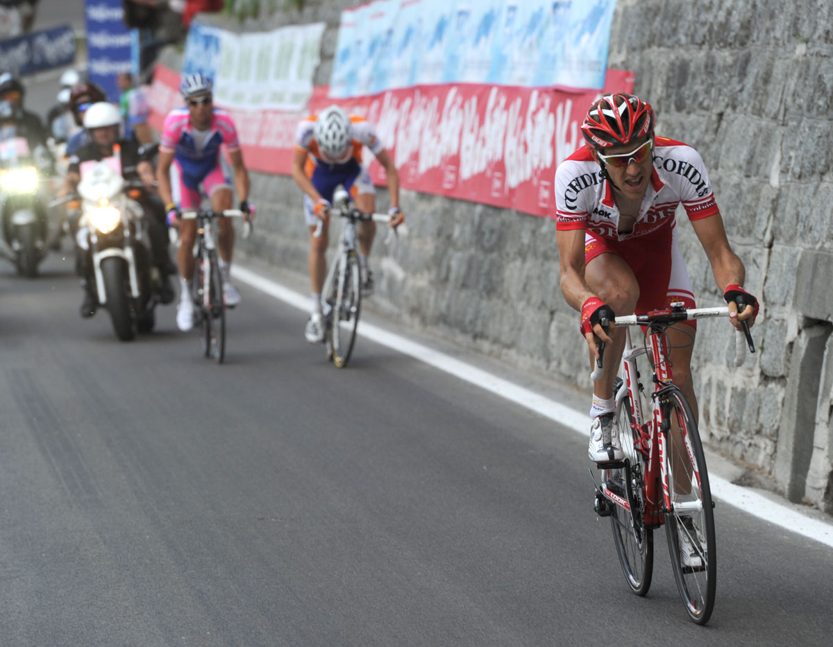 Damien Monier attacks, Giro d'Italia 2010, stage 17