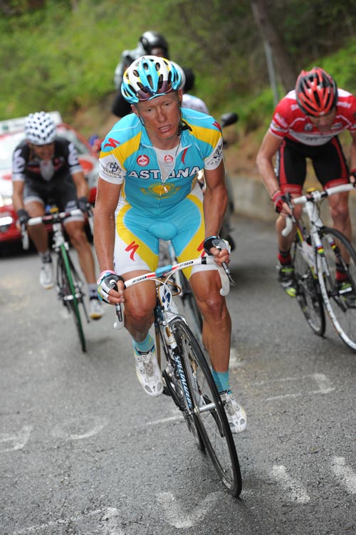 Alexandre Vinokourov attacks, Giro d'Italia 2010, stage 19