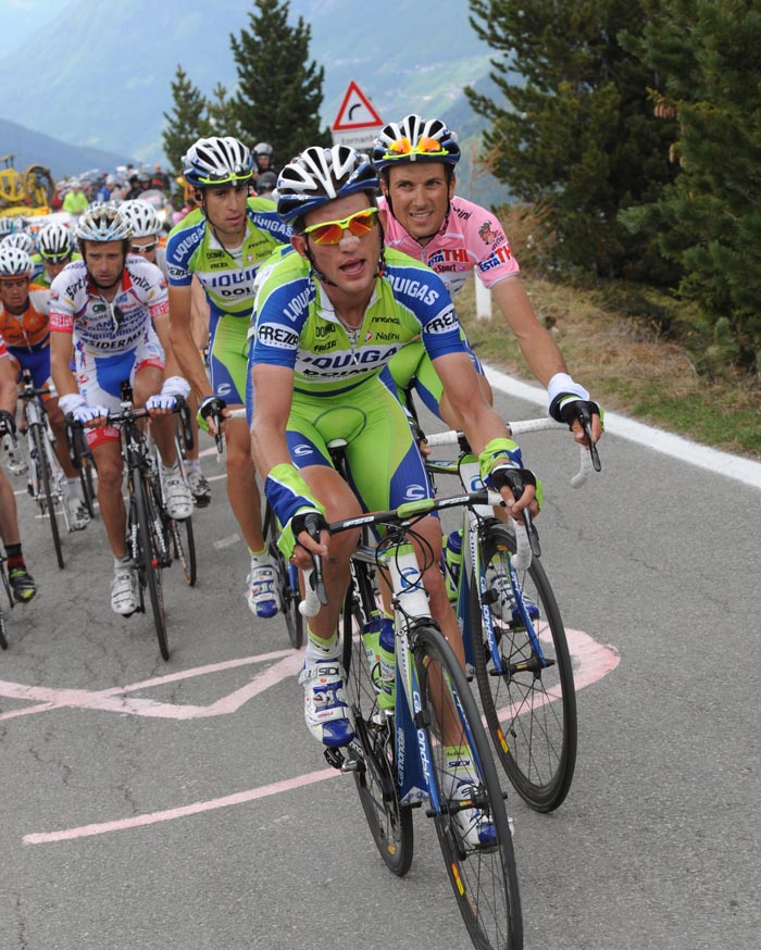Sylvester Szmyd and Ivan Basso, Giro d'Italia 2010, stage 20