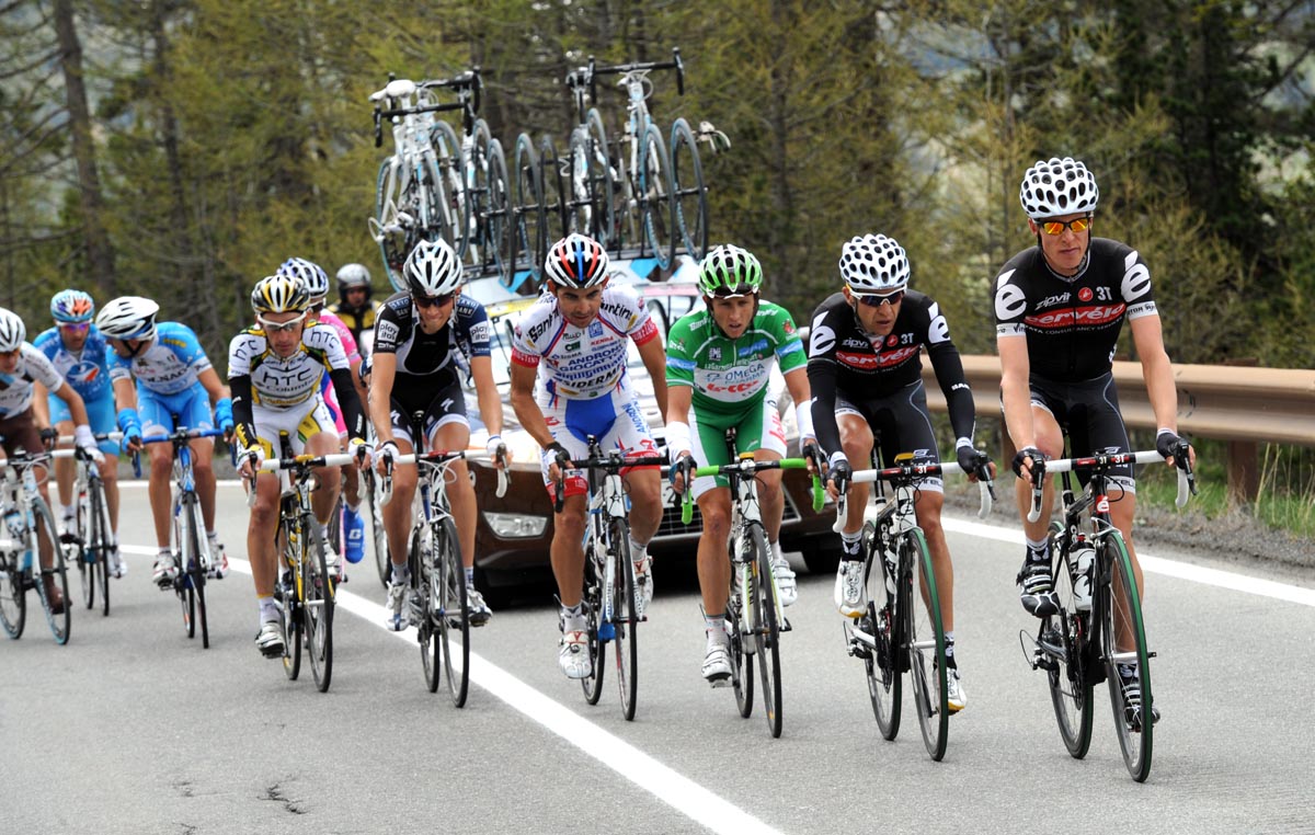 Marcel Wyss and Carlos Sastre escape, Giro d'Italia 2010, stage 20