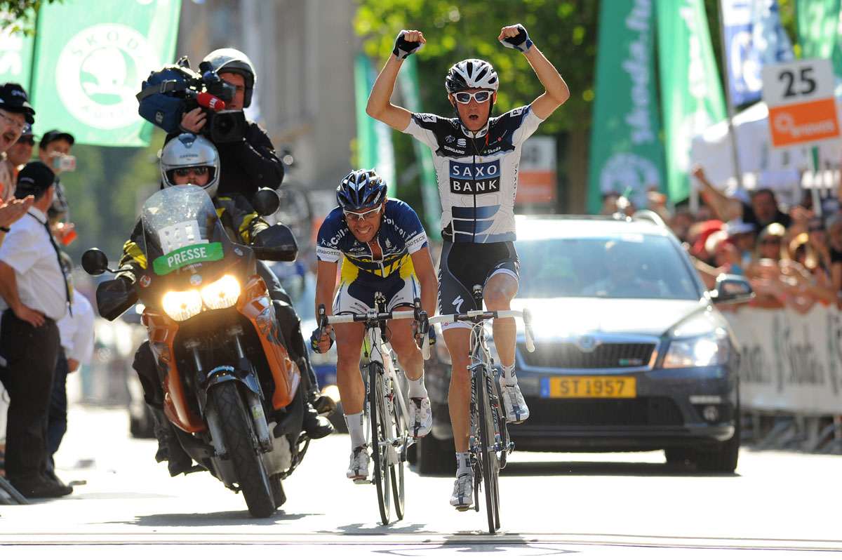 Frank Schleck wins, Tour of Luxembourg 2010, stage 2 Frank Schleck wins, Tour of Luxembourg 2010, stage 2