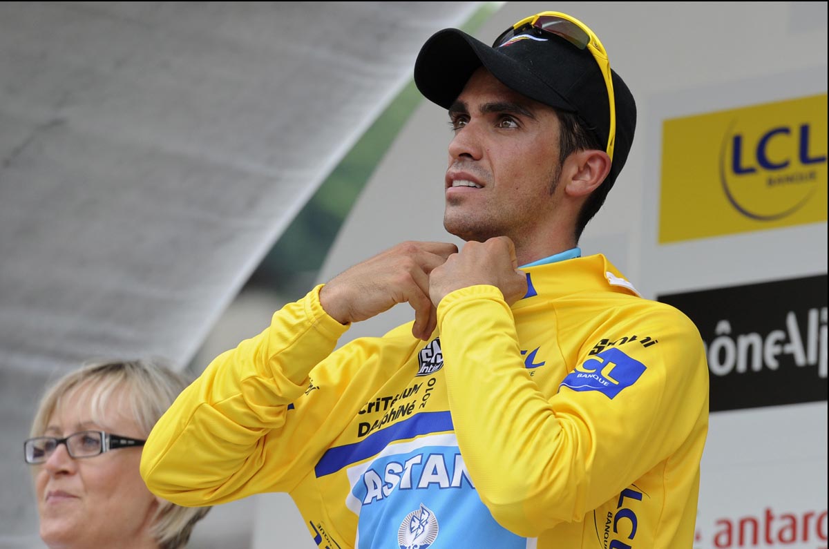 Alberto Contador, Criterium du Dauphine 2010, stage 1 Alberto Contador, Criterium du Dauphine 2010, stage 1