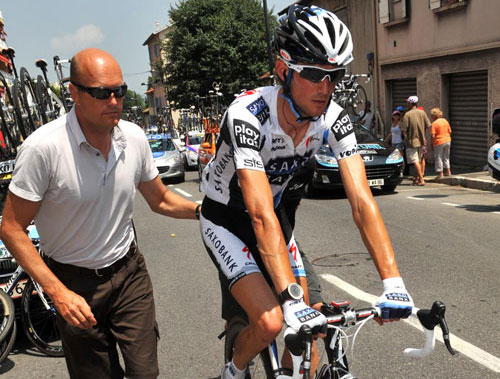 Bjarne Riis and Andy Schleck Bjarne Riis and Andy Schleck