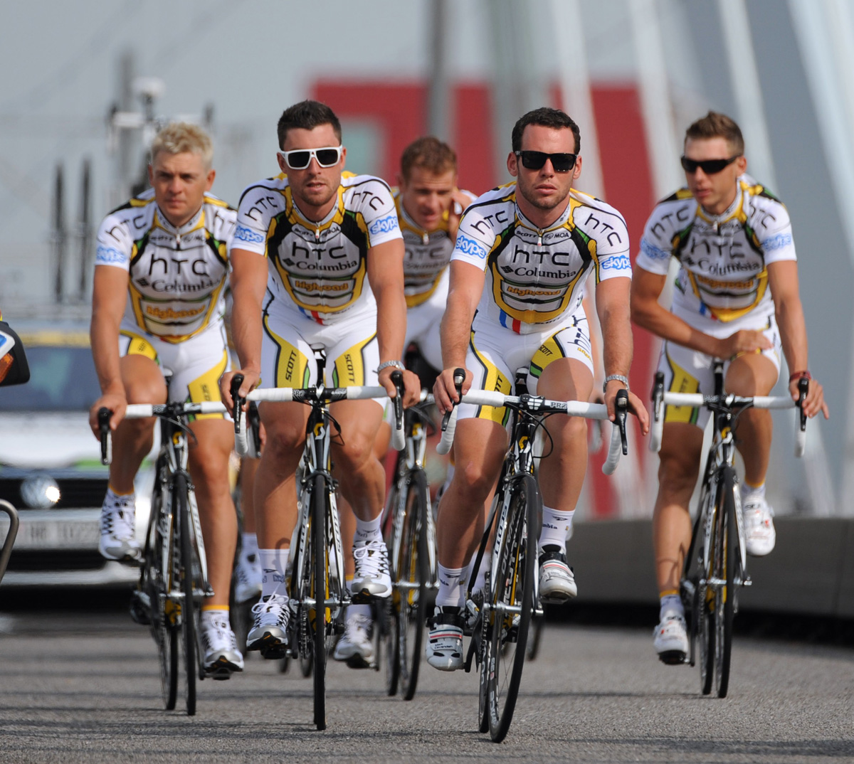 Mark Cavendish and HTC-Columbia, Tour de France 2010, team presentation, Rotterdam, 1 July 2010 Mark Cavendish and HTC-Columbia, Tour de France 2010, team presentation, Rotterdam, 1 July 2010