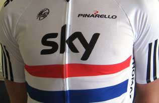 gerant thomas, british national champion, jersey, helmet, tour de france 2010