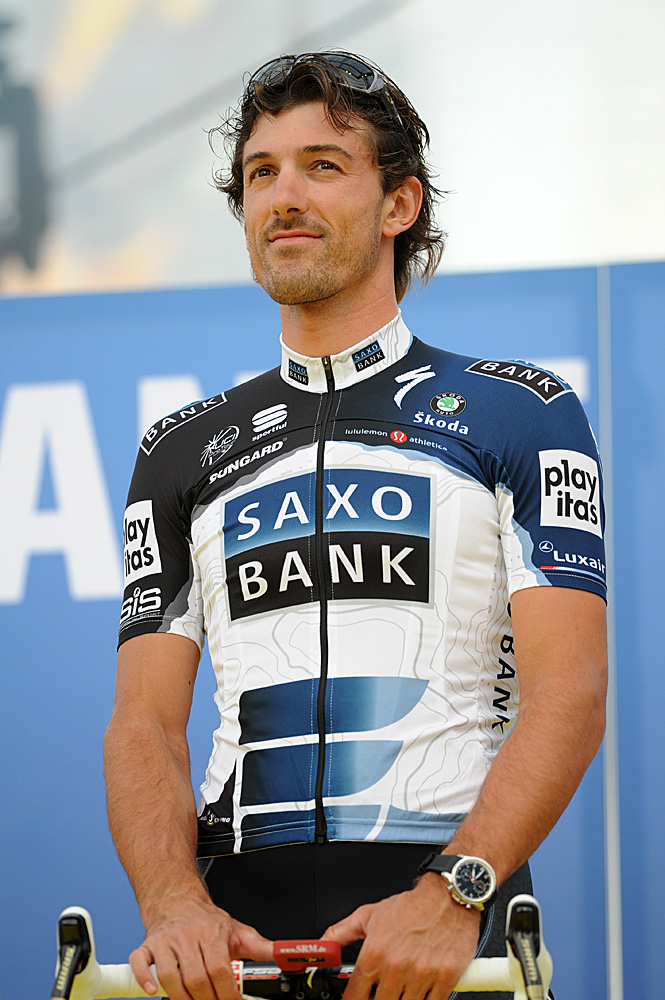 Fabian Cancellara Saxo Bank Tour de France 2010 team presentation Rotterdam.jpg tour de france, tour, tour de france 2010, team presentation
