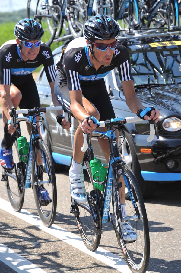 Michael Barry and Bradley Wiggins, Tour de France 2010 stage one
