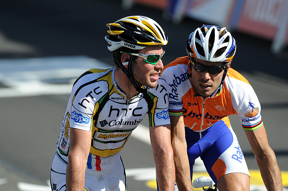 Mark Cavendish and Oscar Freire, Tour de France 2010 stage 1 Mark Cavendish and Oscar Freire, Tour de France 2010 stage 1