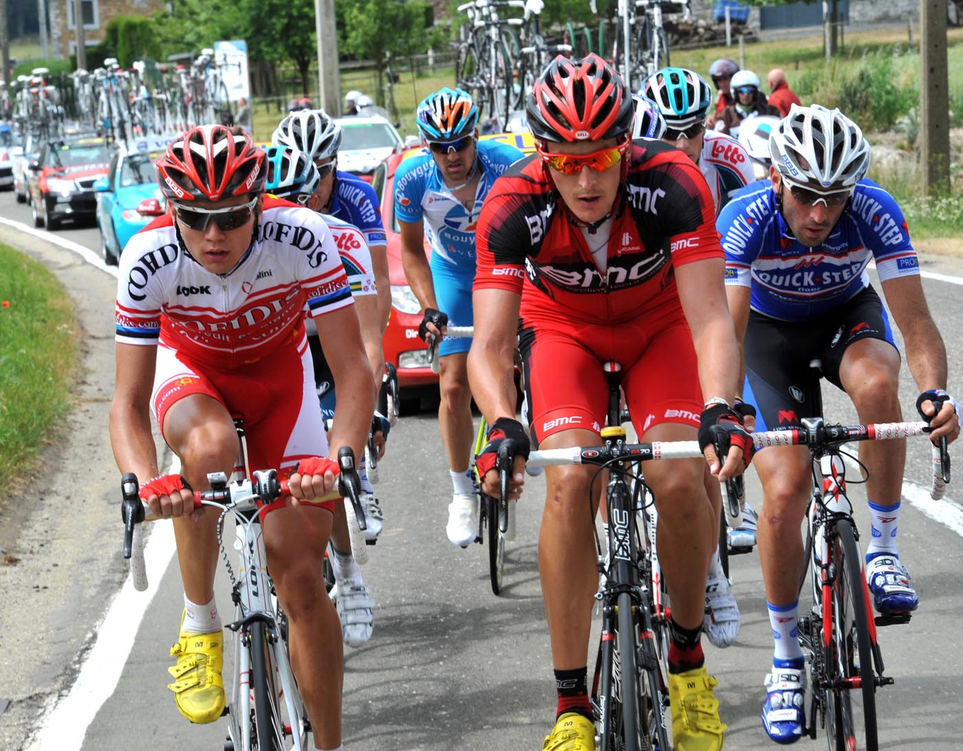 Rein Taaramae and Marcus Burghardt escape, Tour de France 2010 stage 2