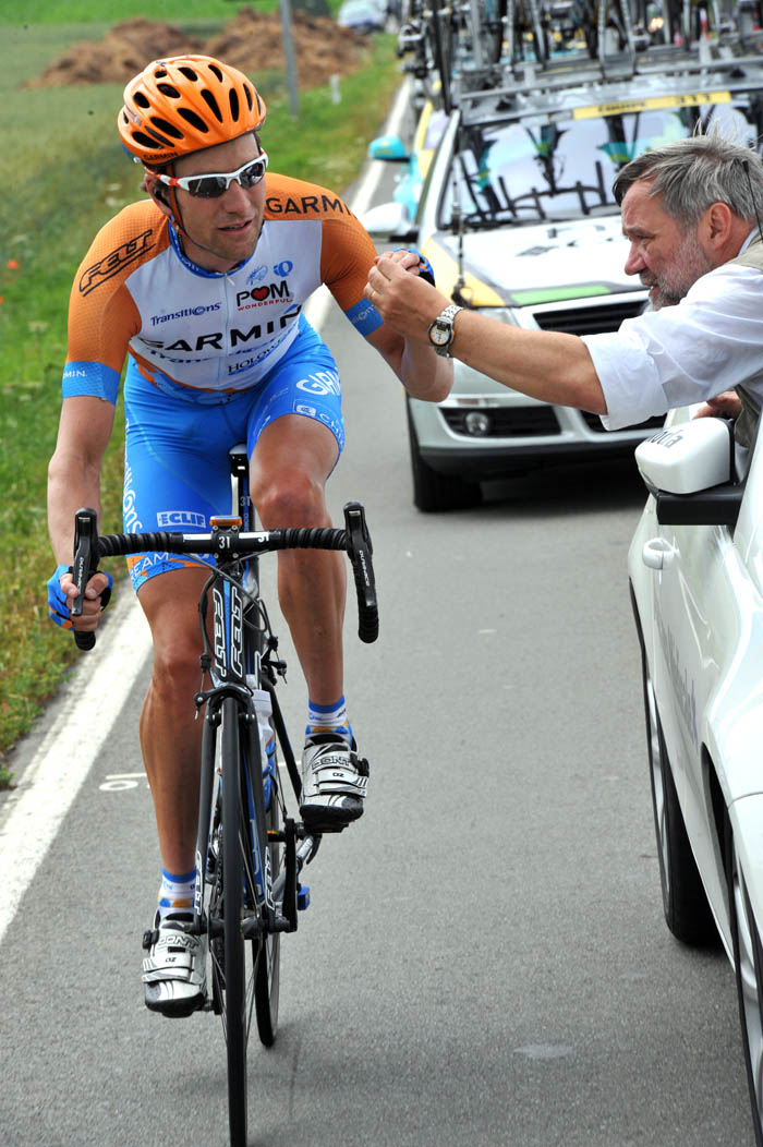 David Zabriskie visits the doc, Tour de France 2010 stage 2