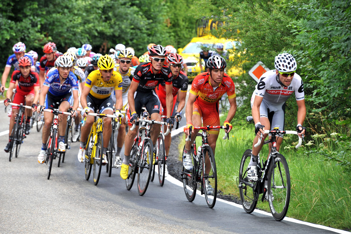 Jeremy Hunt and Fabian Cancellara, Tour de France 2010 stage 2