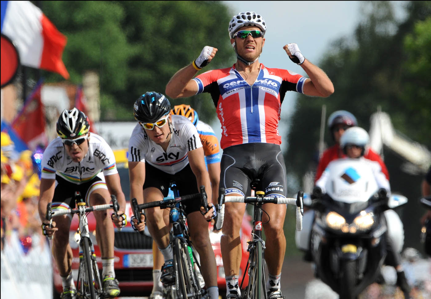 Thor Hushovd wins Tour de France 2010 stage 3 Thor Hushovd wins Tour de France 2010 stage 3