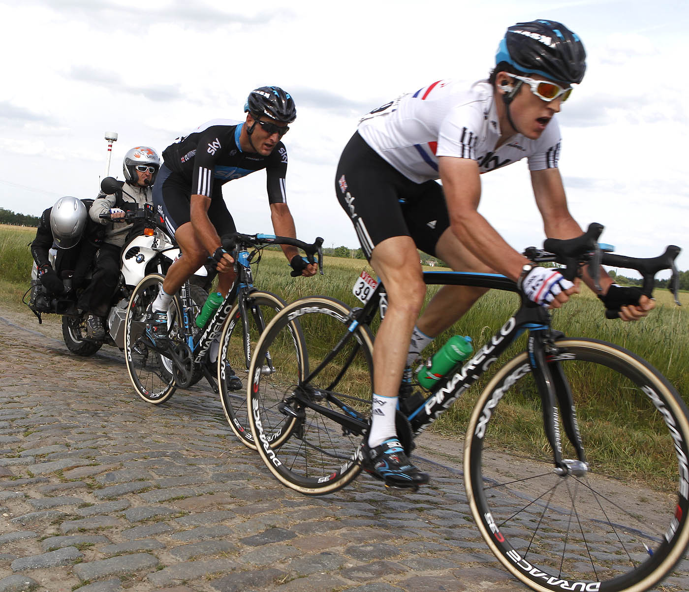 Geraint Thomas and Steve Cummings, Tour de France 2010, stage 3