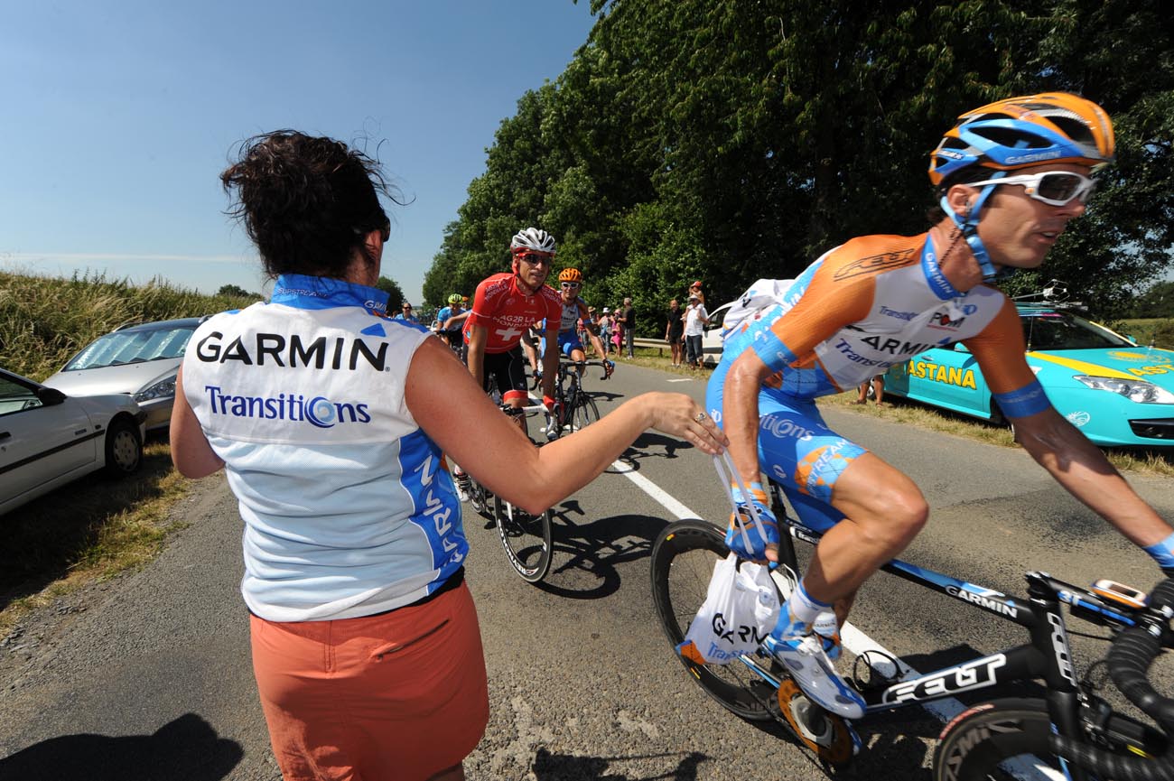 David Millar feed zone, Tour de France 2010 stage 4