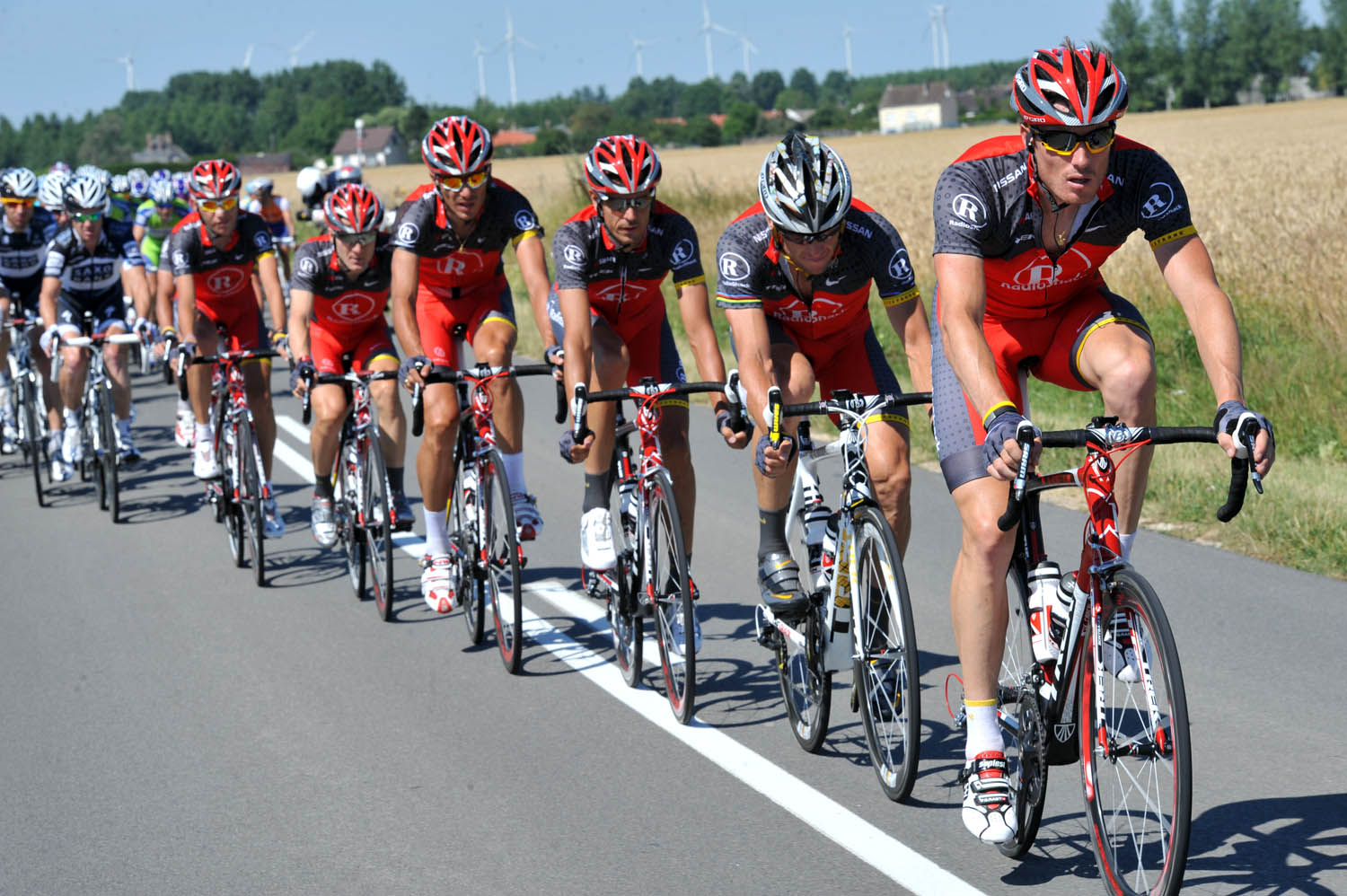 RadioShack head bunch, Tour de France 2010 stage 4