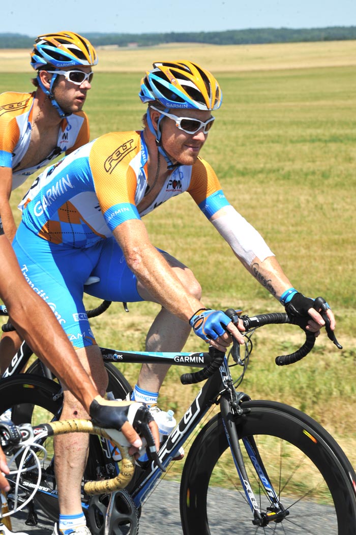 Tyer Farrar and Martijn Maaskant, Tour de France 2010 stage 5 Tyer Farrar and Martijn Maaskant, Tour de France 2010 stage 5