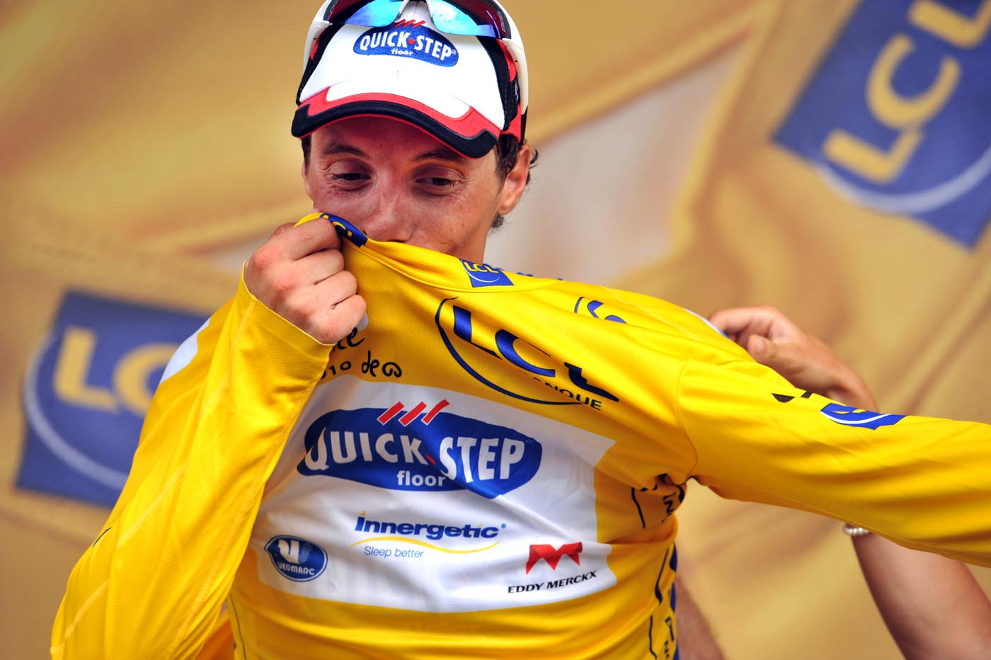 Sylvain Chavanel in lead, Tour de France 2010, stage 7 Sylvain Chavanel in lead, Tour de France 2010, stage 7