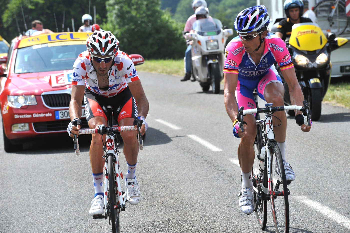 Danilo Hondo and Jerome Pineau, Tour de France 2010, stage 7