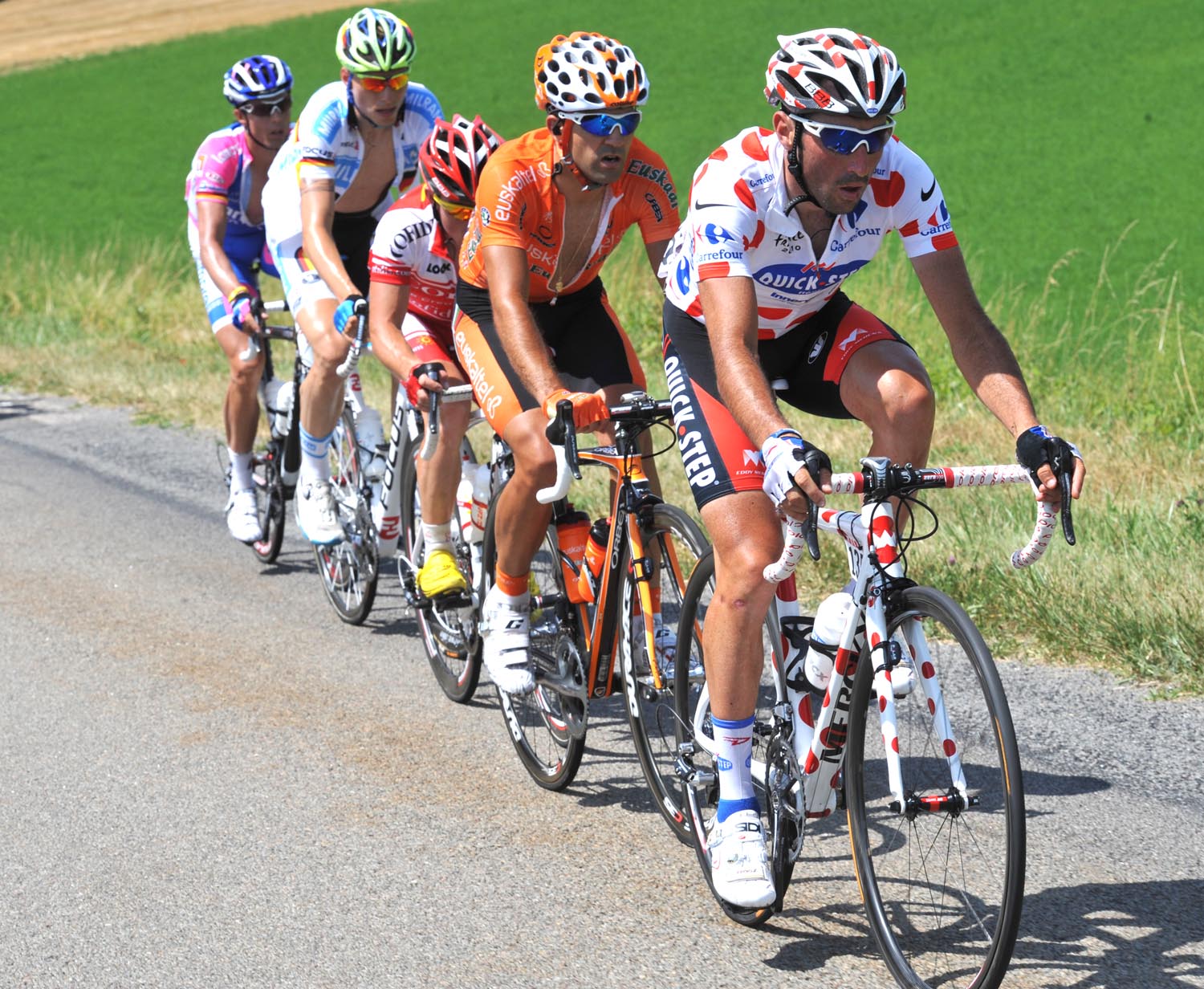 Jerome Pineau escape, Tour de France 2010, stage 7