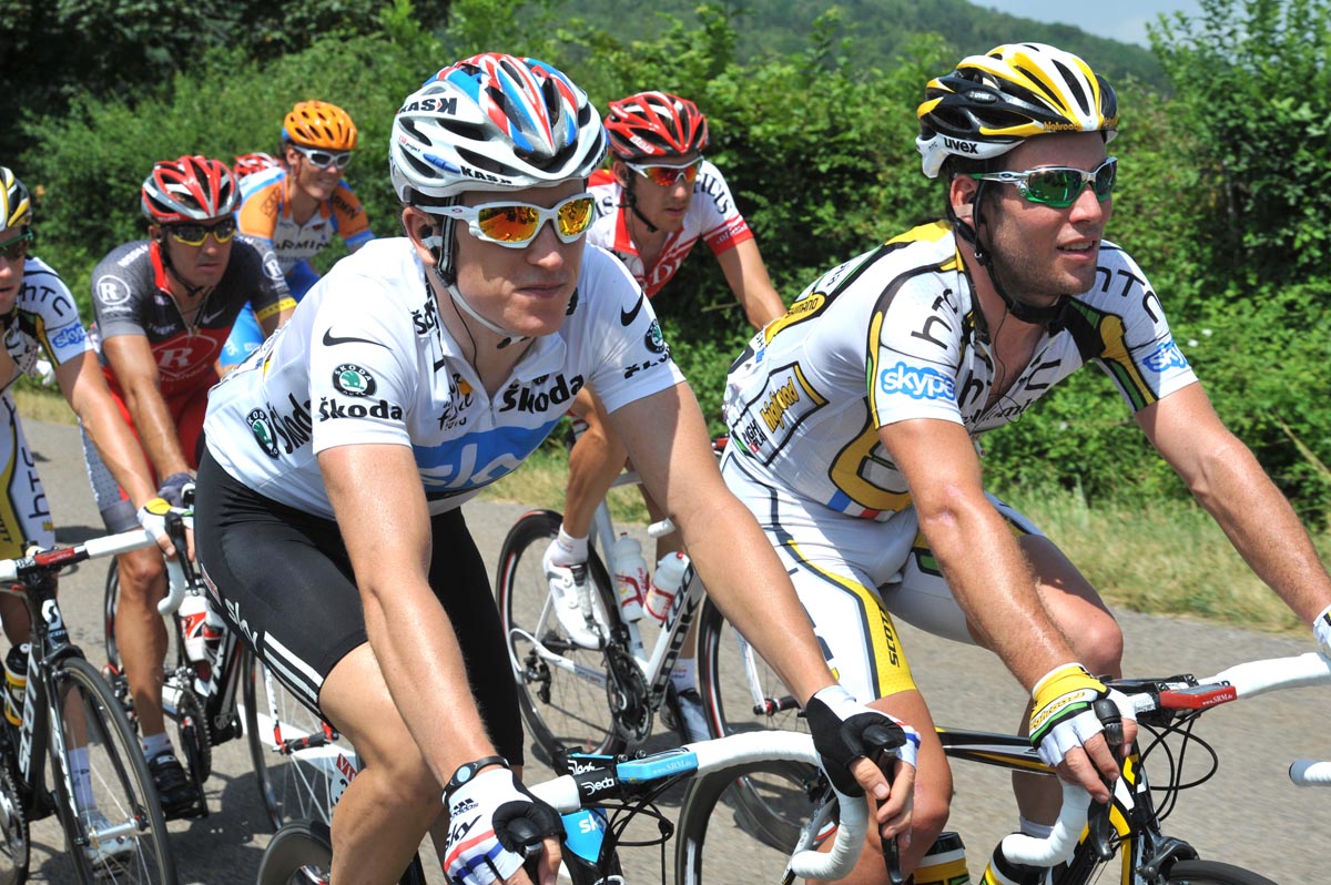 Geraint Thomas and Mark Cavendish, Tour de France 2010, stage 7