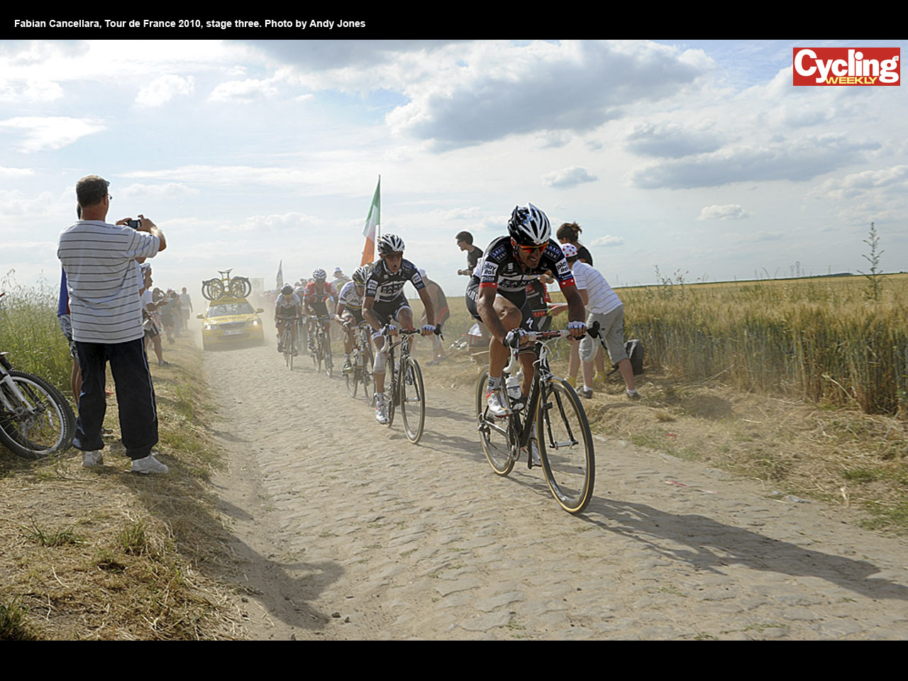 Fabian Cancellara, Stage 3, Tour de France 2010 wallpaper Fabian Cancellara, Stage 3, Tour de France 2010 wallpaper