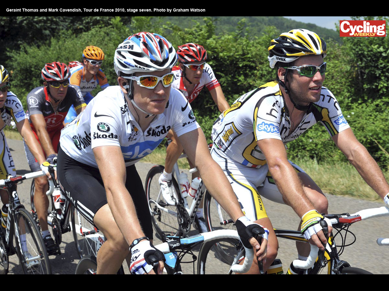 Geraint Thomas and Mark Cavendish, Tour de France 2010 wallpaper