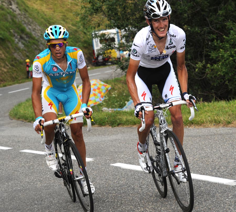 Andy Schleck and Alberto Contador, Tour de France 2010, stage 9