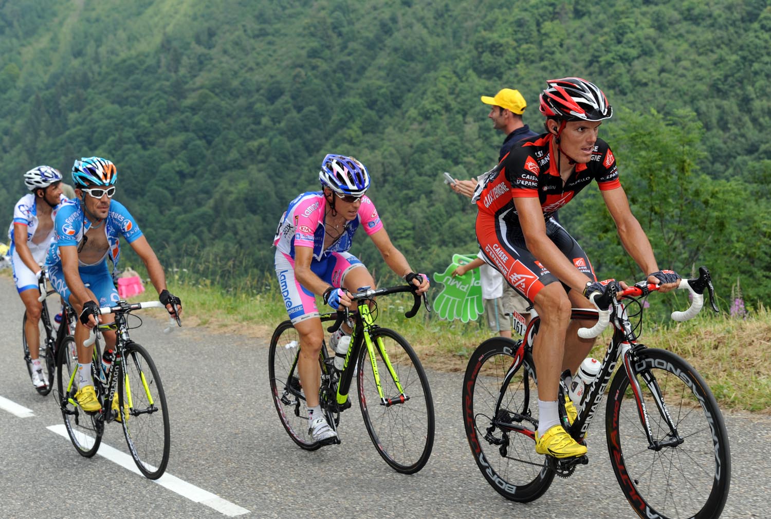 Luis Leon Sanchez escape, Tour de France 2010, stage 9