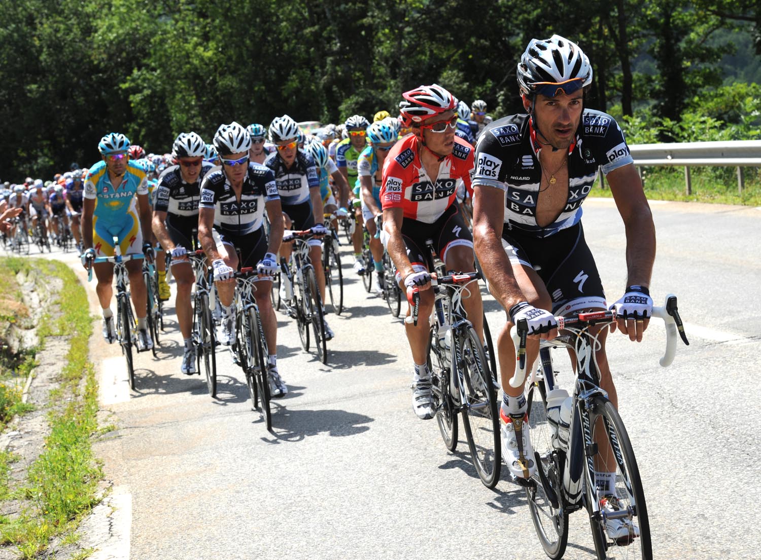 Fabian Cancellara leads, Tour de France 2010, stage 10