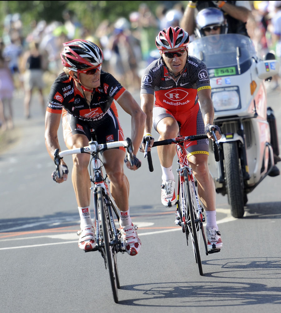 Vasil Kiryienka and Sergio Paulinho, Tour de France 2010, stage 10