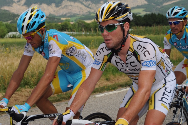 Alberto Contador and Mark Cavendish, Tour de France 2010, stage 11