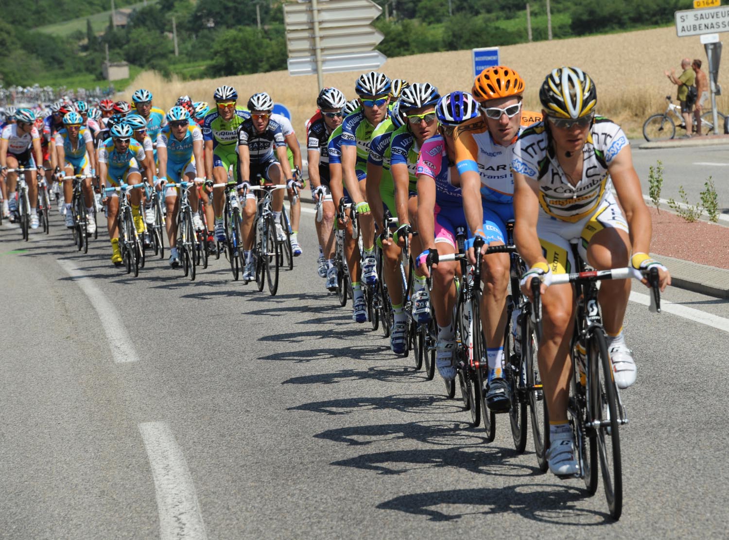 HTC-Columbia chase, Tour de France 2010, stage 11