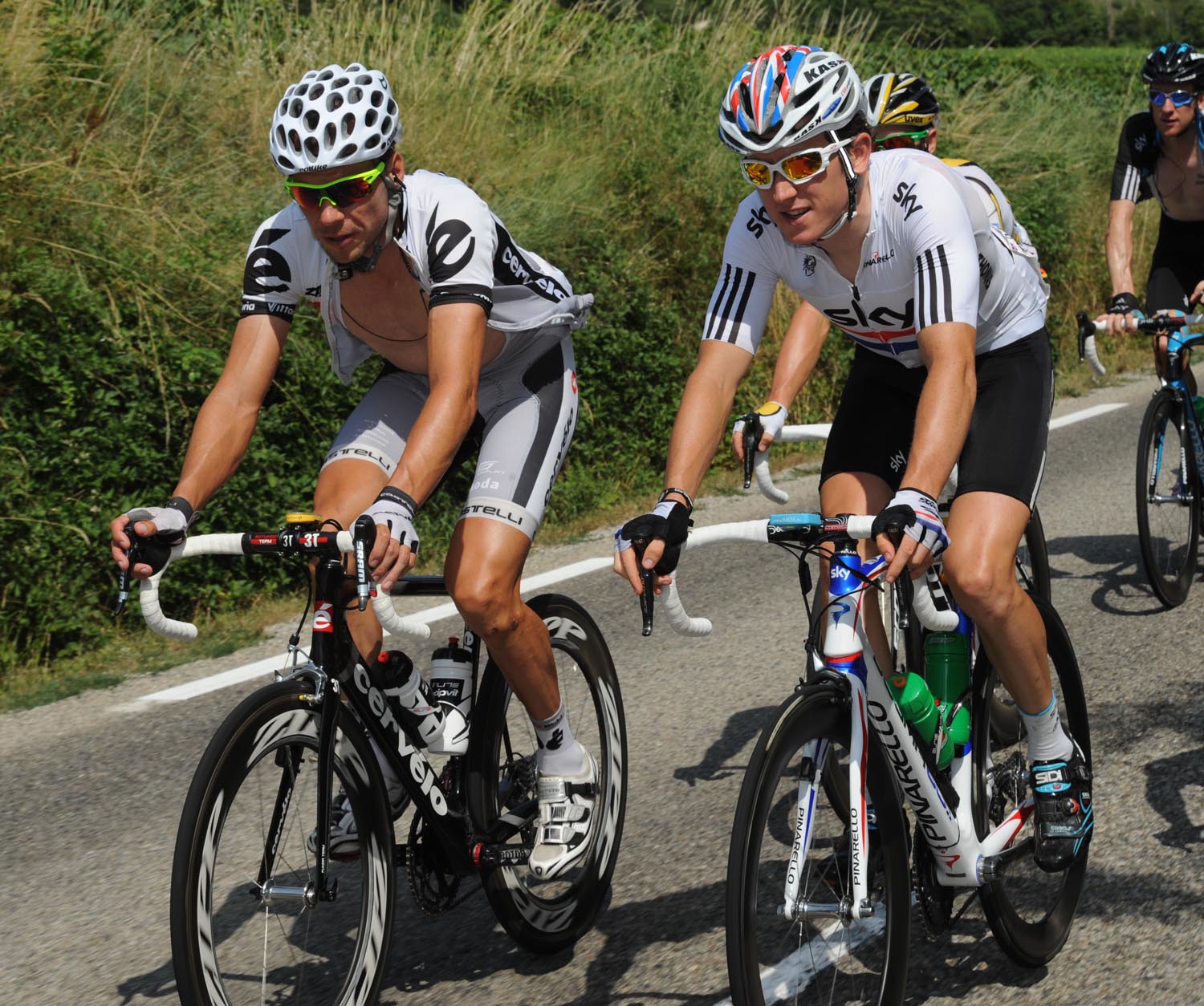 Jeremy Hunt and Geraint Thomas, Tour de France 2010, stage 11
