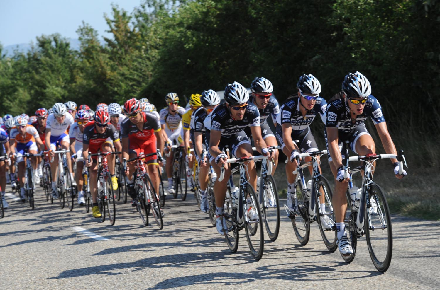 Saxo Bank chases, Tour de France 2010, stage 11