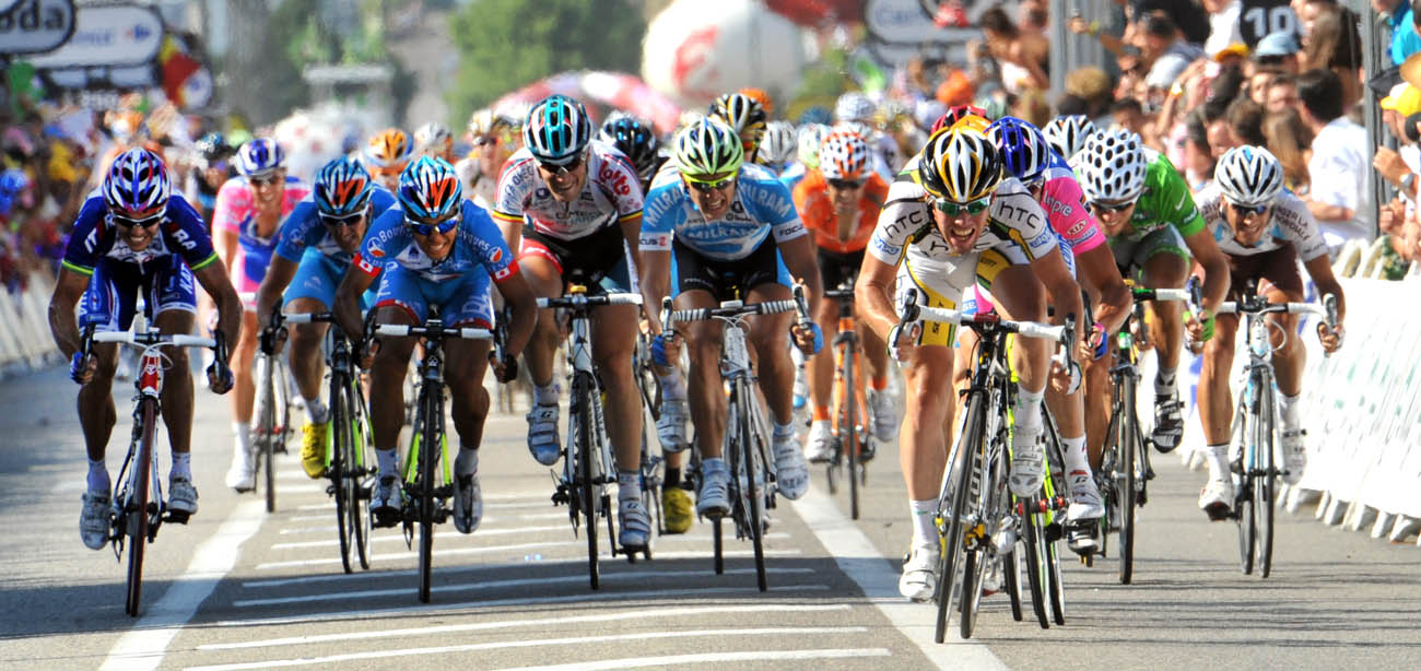 Sprint finish, Tour de France 2010, stage 11