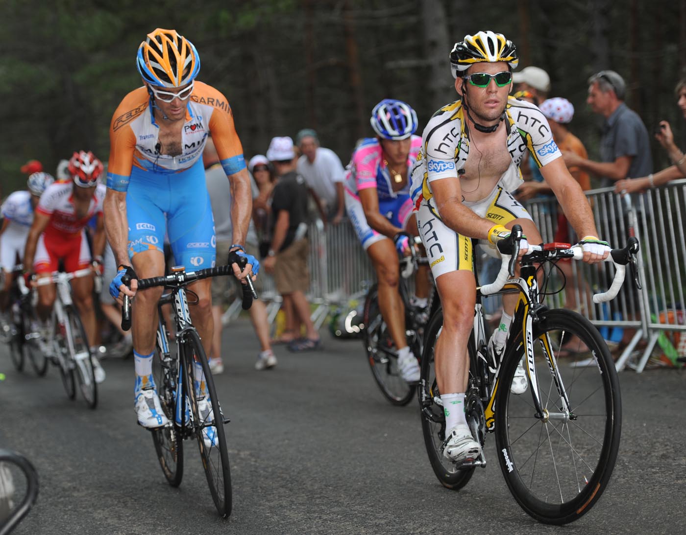 David Millar and Mark Cavendish, Tour de France 2010, stage 12