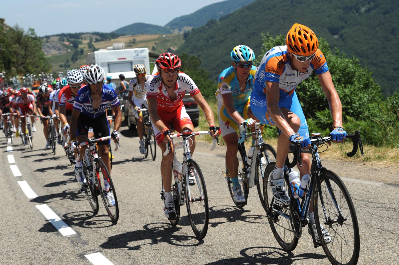 Ryder Hesjedal escape group, Tour de France 2010, stage 12 Ryder Hesjedal escape group, Tour de France 2010, stage 12