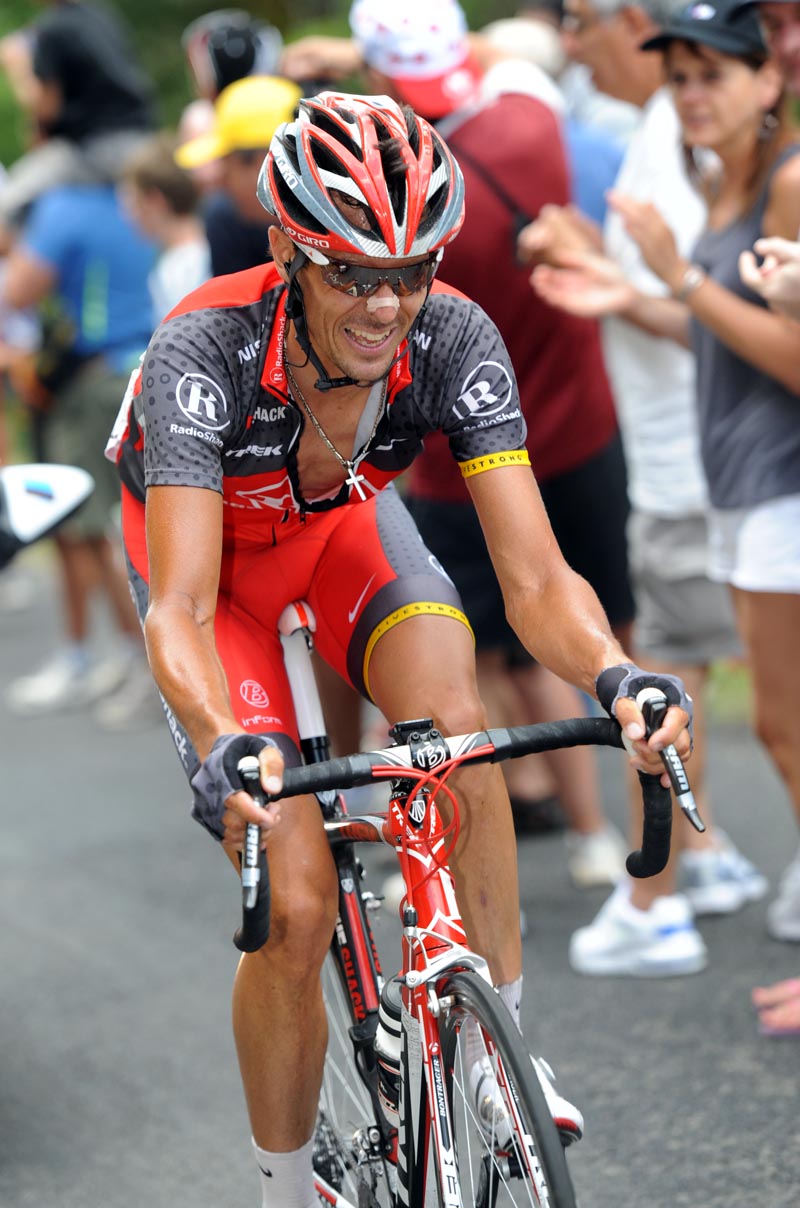 Andreas Kloden chases Vinokourov, Tour de France 2010, stage 12