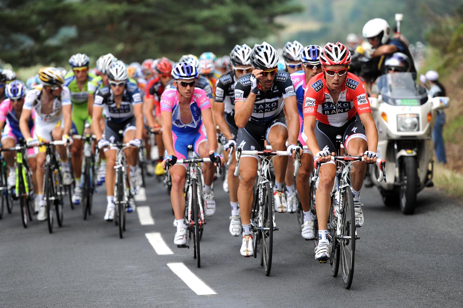 Saxo Bank chase, Tour de France 2010, stage 12