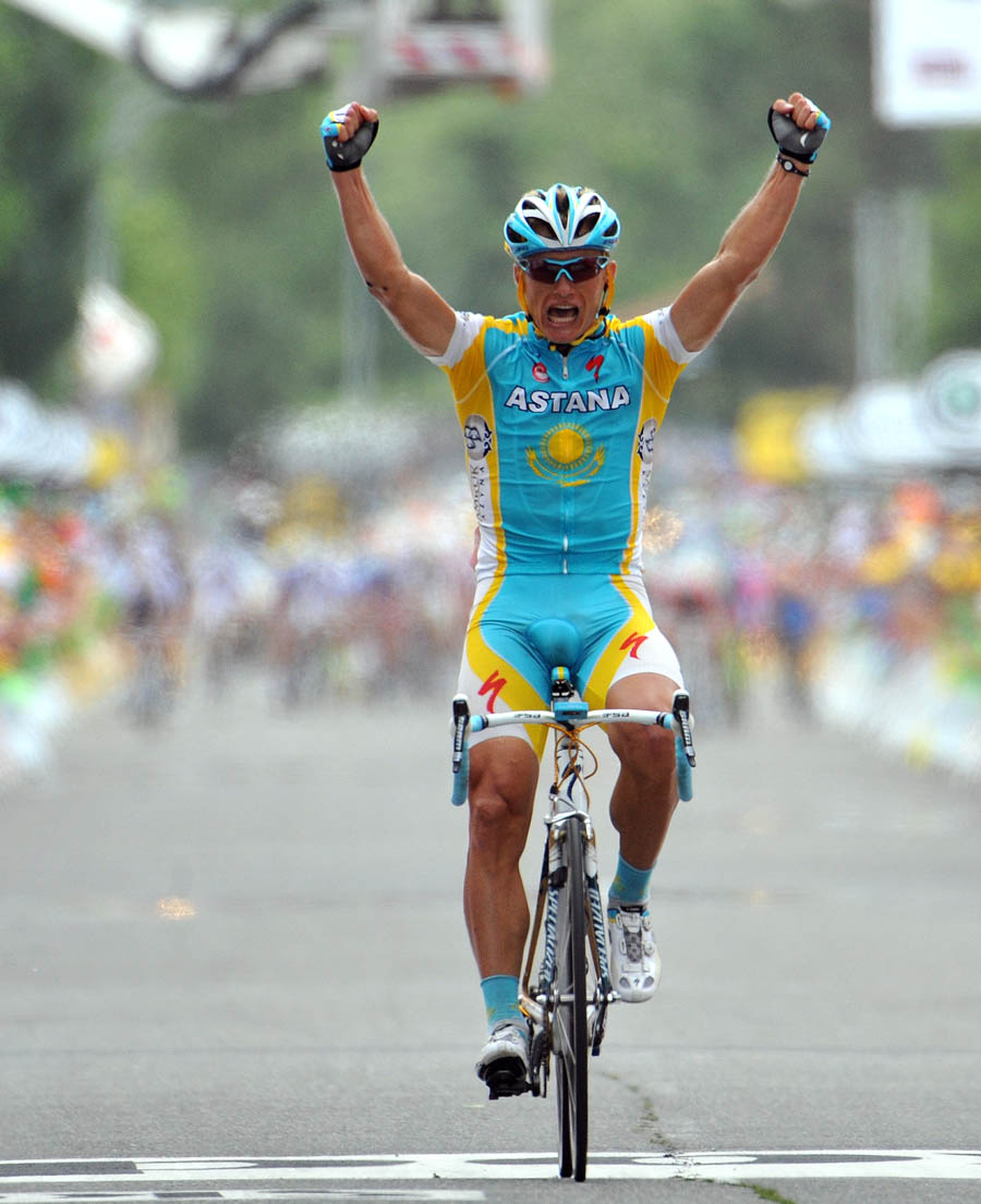 Alexandre Vinokourov wins, Tour de France 2010, stage 13