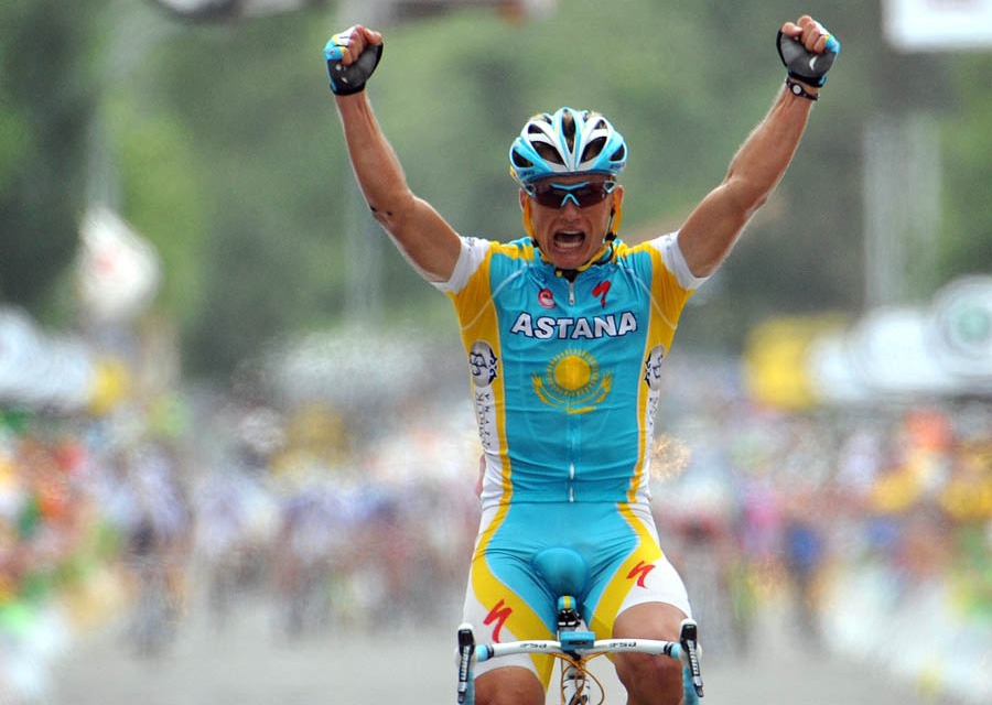 Alexandre Vinokourov wins, Tour de France 2010, stage 13 Alexandre Vinokourov wins, Tour de France 2010, stage 13