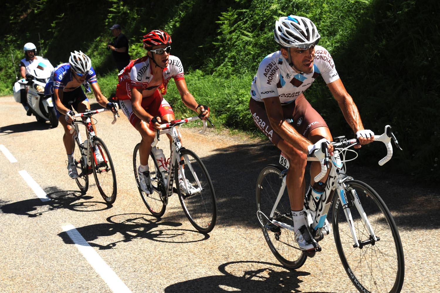 Christophe Riblon escape, Tour de France 2010, stage 14