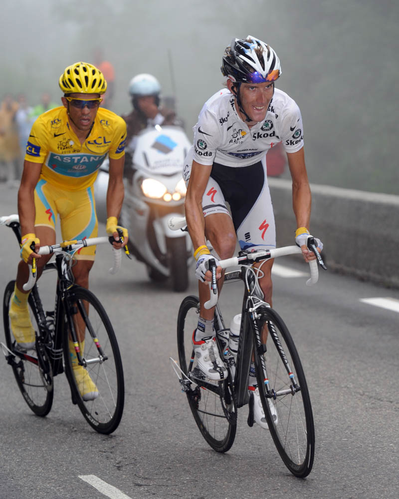 Alberto Contador and Andy Schleck, Tour de France 2010, stage 17