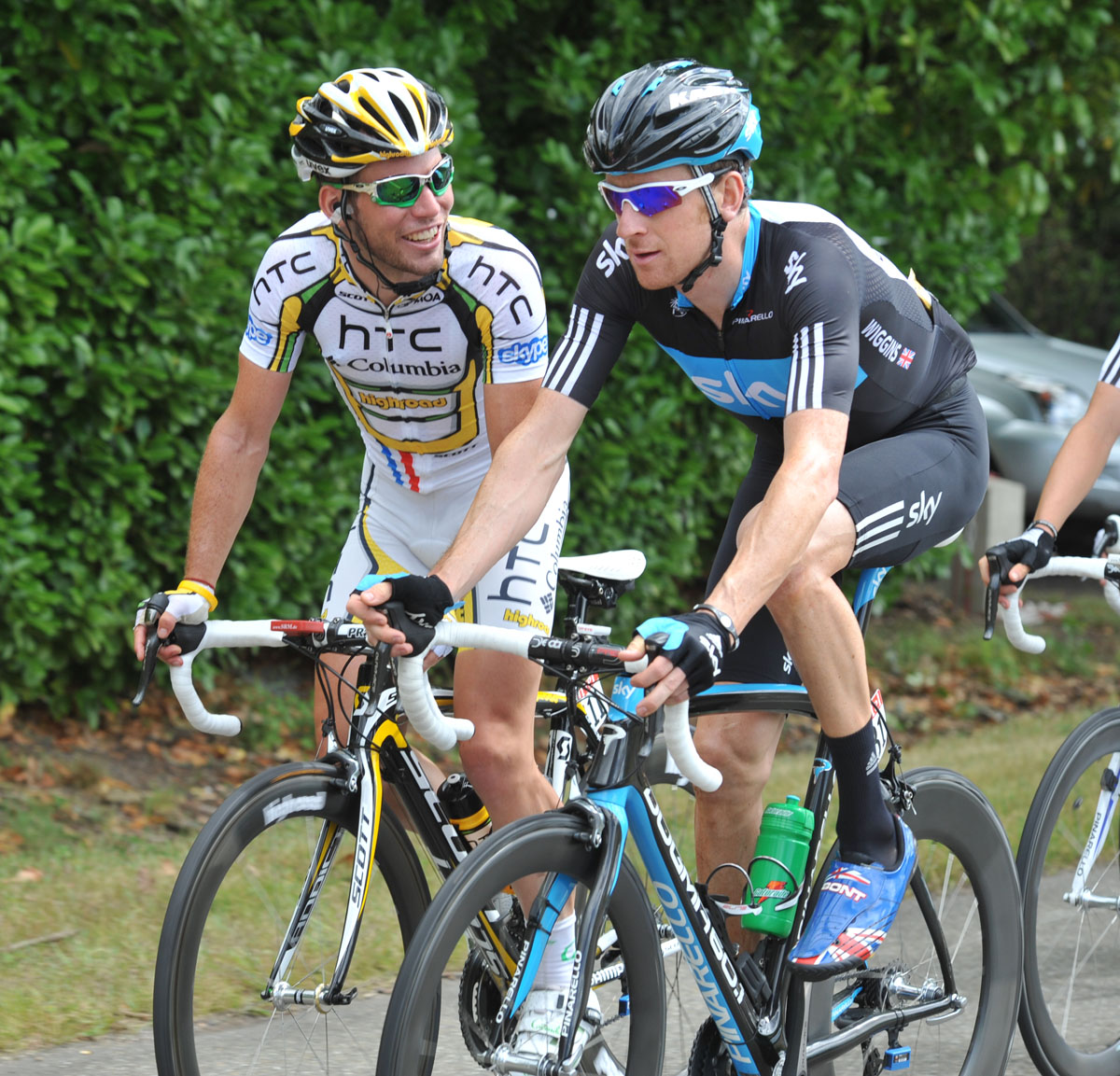 Mark Cavendish and Bradley Wiggins, Tour de France 2010, stage 18