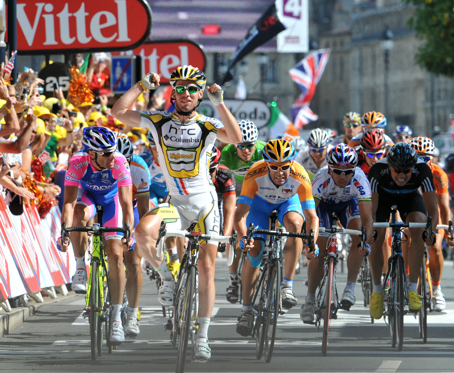 Mark Cavendish wins, Tour de France 2010, stage 18