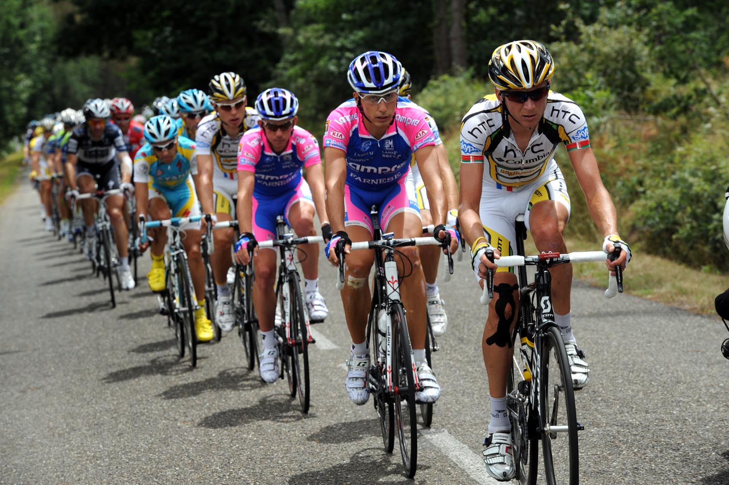 Columbia and Lampre chase, Tour de France 2010, stage 18
