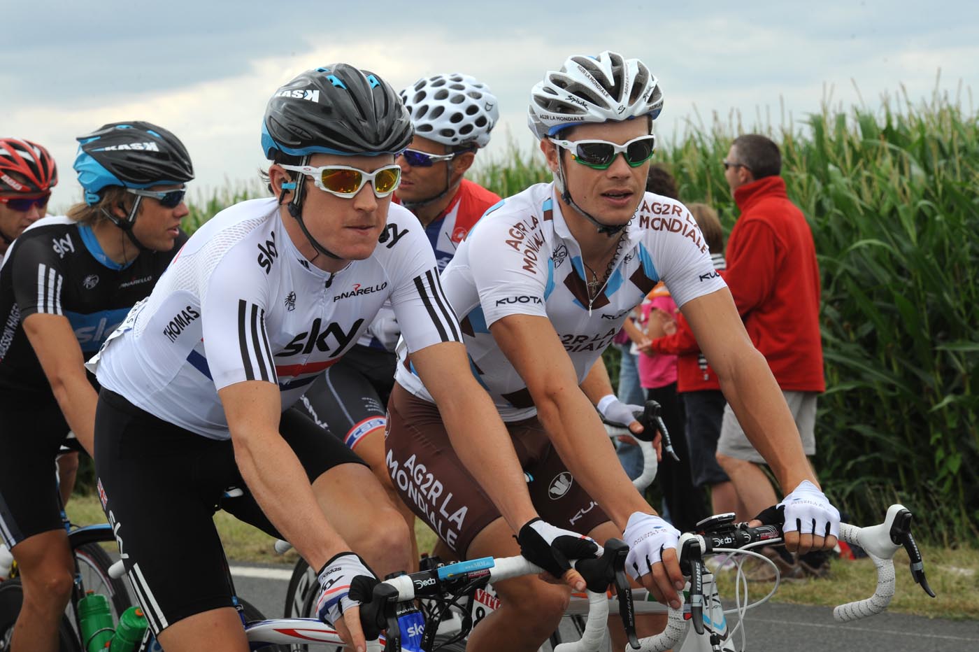 Geraint Thomas and Nicolas Roche, Tour de France 2010, stage 20