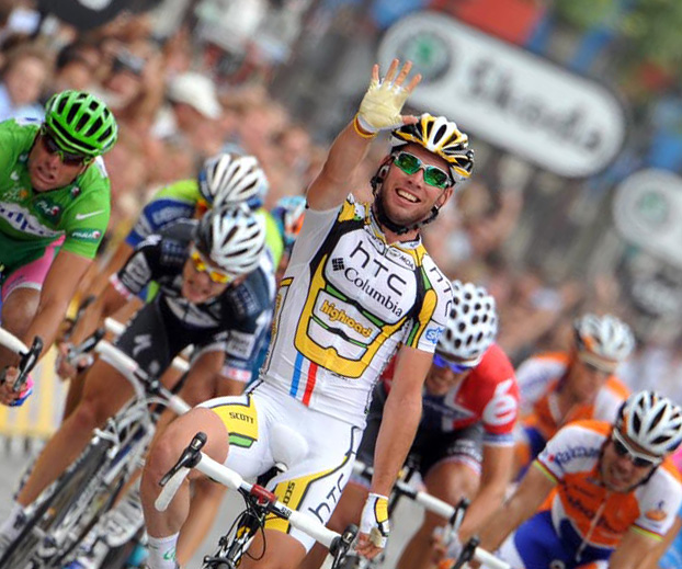 Mark Cavendish wins Tour de France 2010 stage 20
